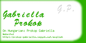 gabriella prokop business card